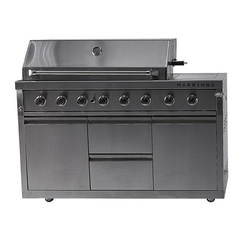 Marrinox BBQ 6Burner Flat Top Propane/Natural/Convertible Gas Grill